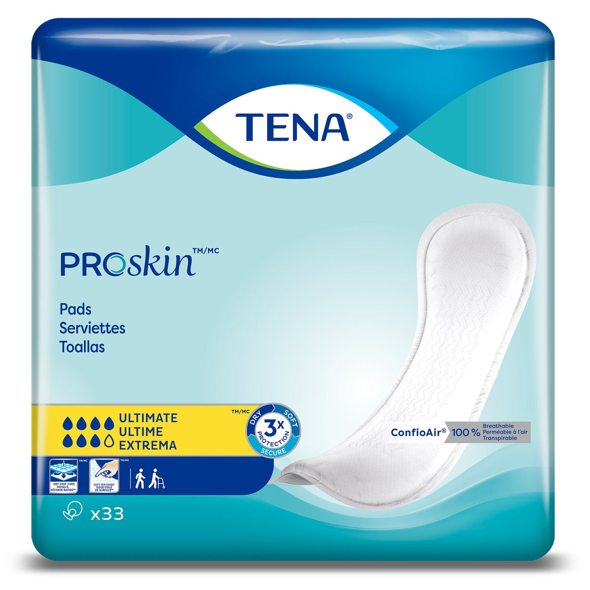 TENA® ProSkin™ Bladder Control Pads Ultimate 16" Length Bag of 33