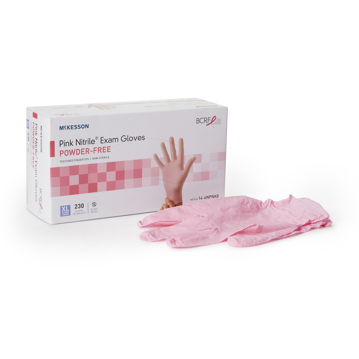 McKesson Pink Nitrile® Exam Glove XL Case of 2300