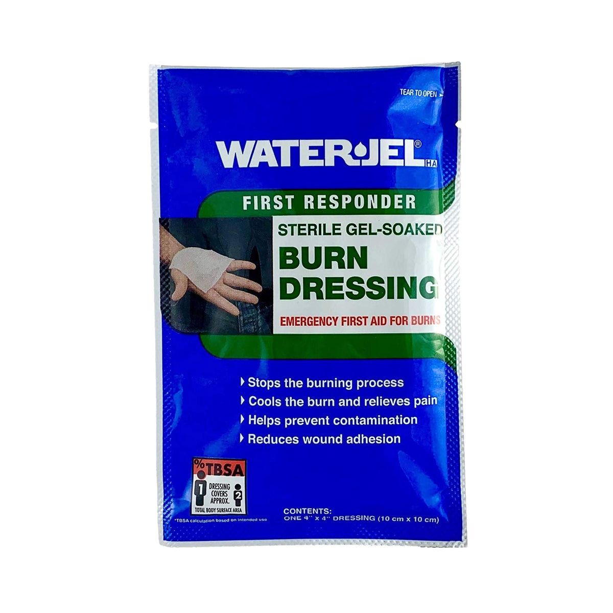 Water-Jel® First Responder Burn Dressing 4" x 4" 1 Each