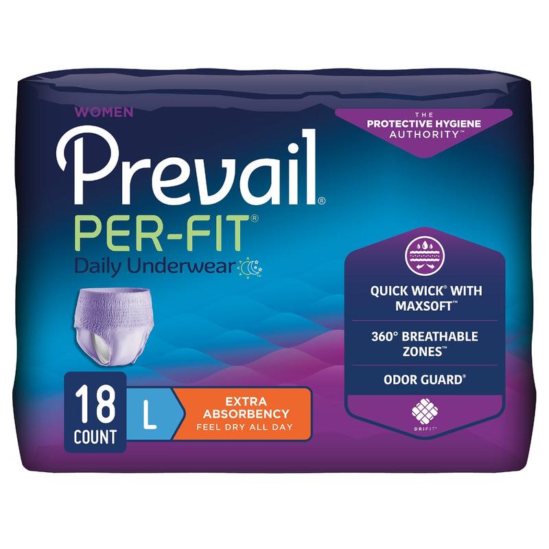 Prevail® Per-Fit® Daily Underwear For Women Large Bag of 18