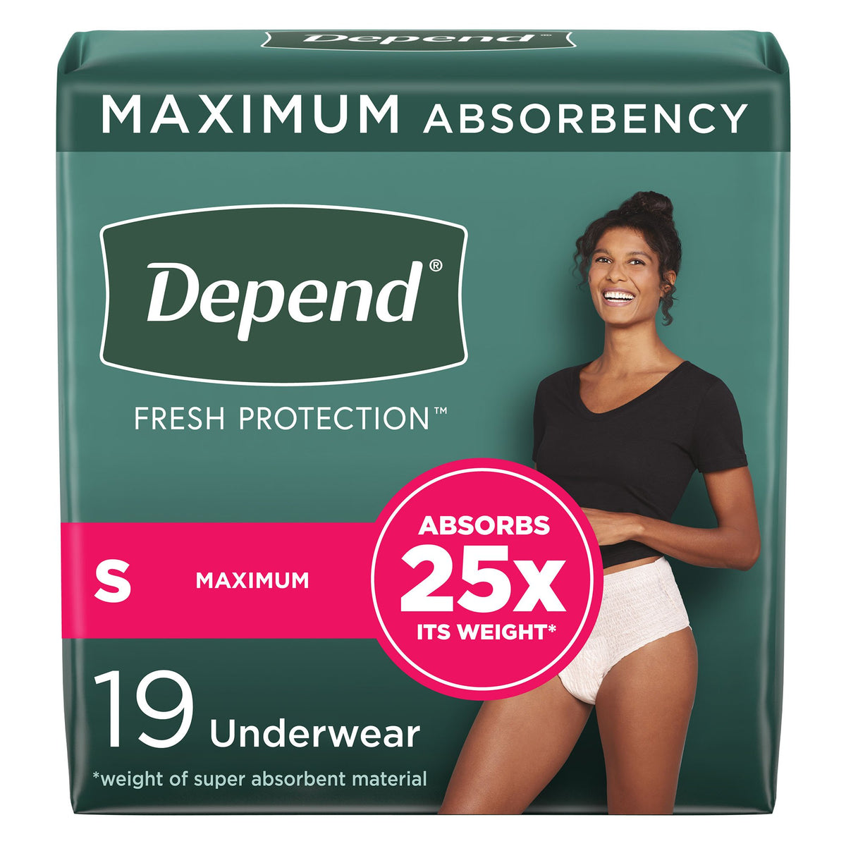 Depend® Fresh Protection Protective Underwear For Women Small Pack of 19