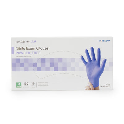 McKesson Confiderm® 3.0 NonSterile Nitrile Exam Glove Standard Cuff Length