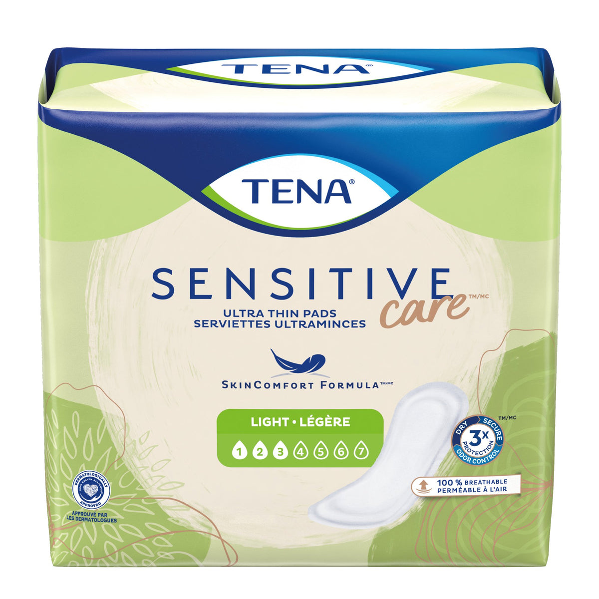 TENA® Sensitive Care Ultra Thin Incontinence Pads 9 Inch Bag of 30