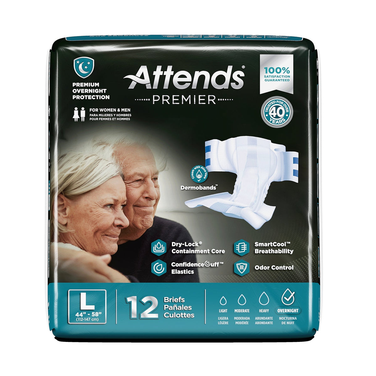Attends® Premier Briefs L Bag of 12