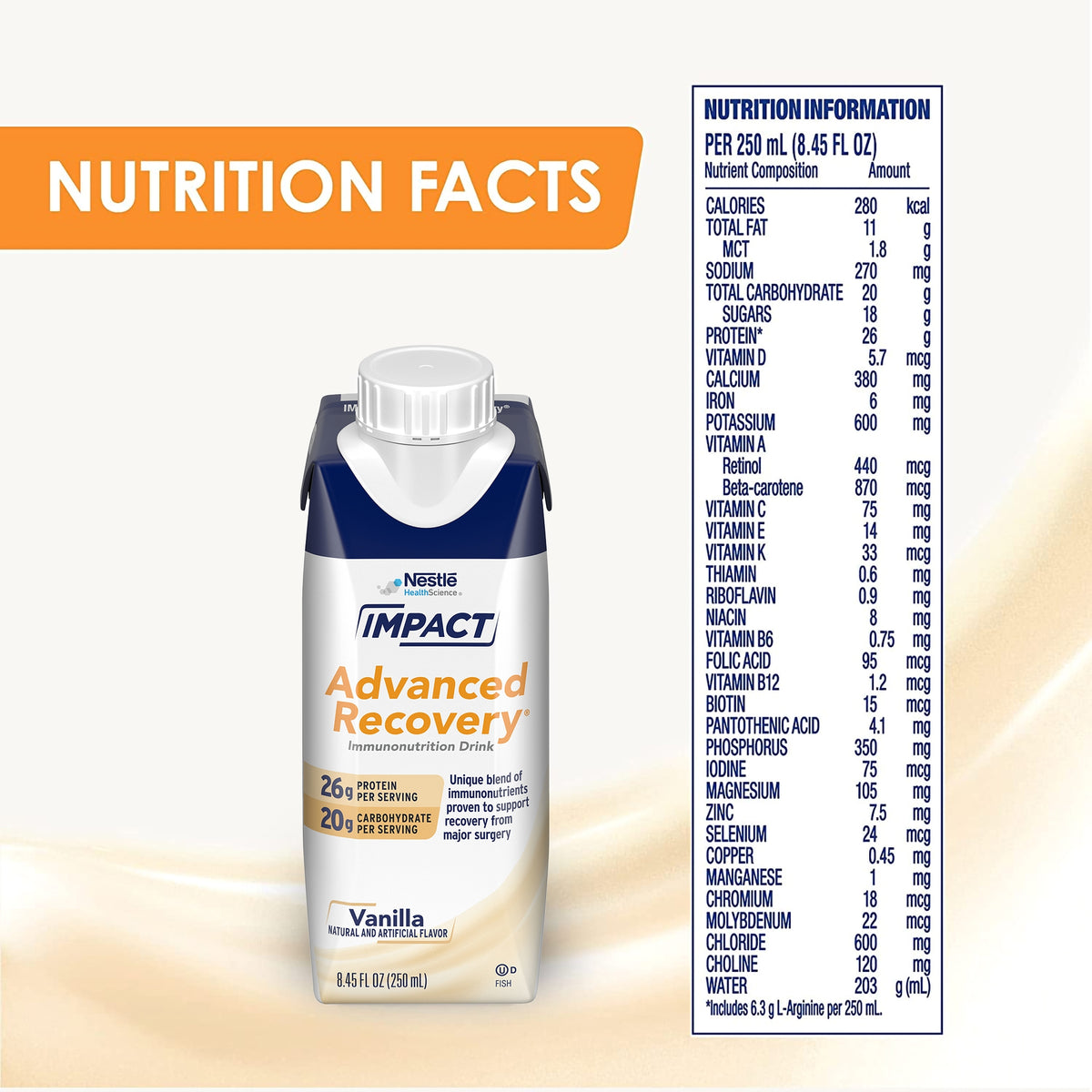 Impact Advanced Recovery® Vanilla Immunonutrition Drink