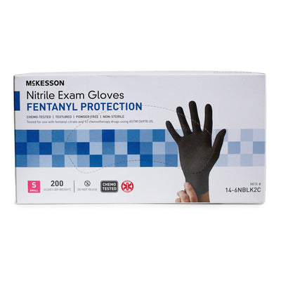 McKesson Confiderm Black Nitrile Exam Gloves