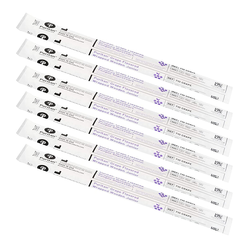 Puritan Grape Flavored Tongue Depressors, 5.5 Inch, Junior (50/Box)