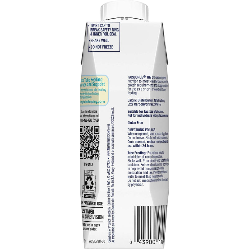 Tube Feeding Formula Isosource HN 8.45 oz.