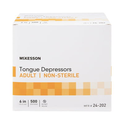McKesson Tongue Depressor, 6 Inch, Senior, Non-Sterile (500/Box)