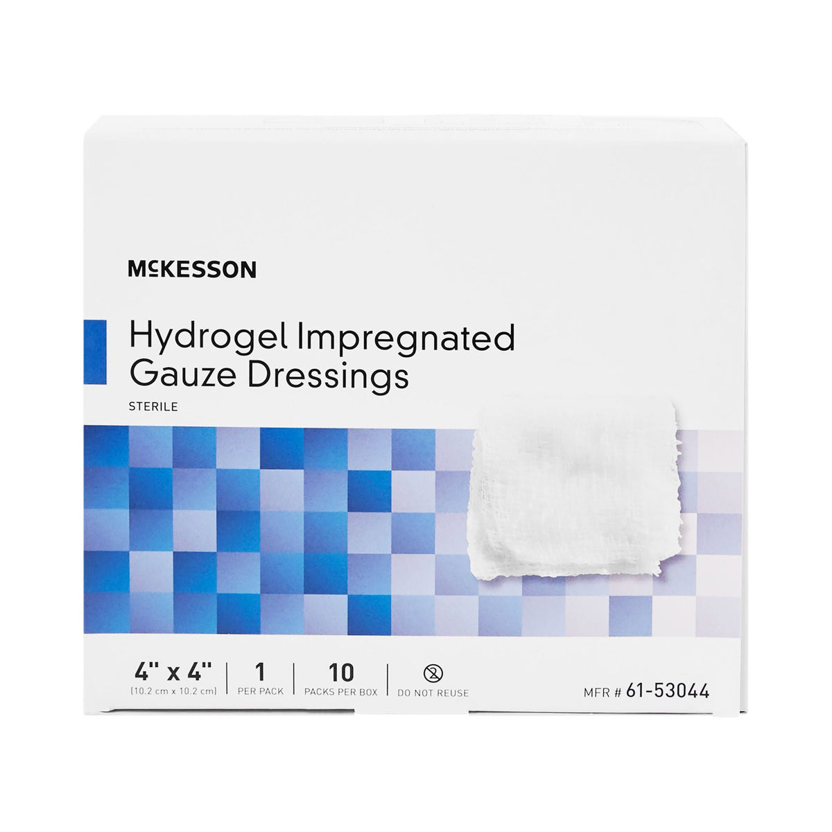 McKesson Hydrogel Impregnated Gauze Dressing 4 X 4 Inch 1 Each