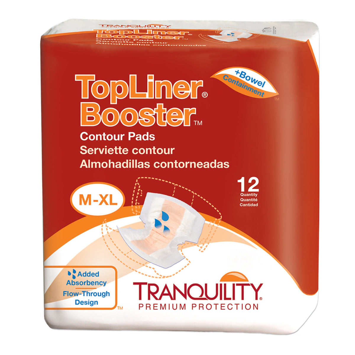 Tranquility TopLiner Contour Booster Pads 13-1/2 x 21-1/2 Inch 1 Bag