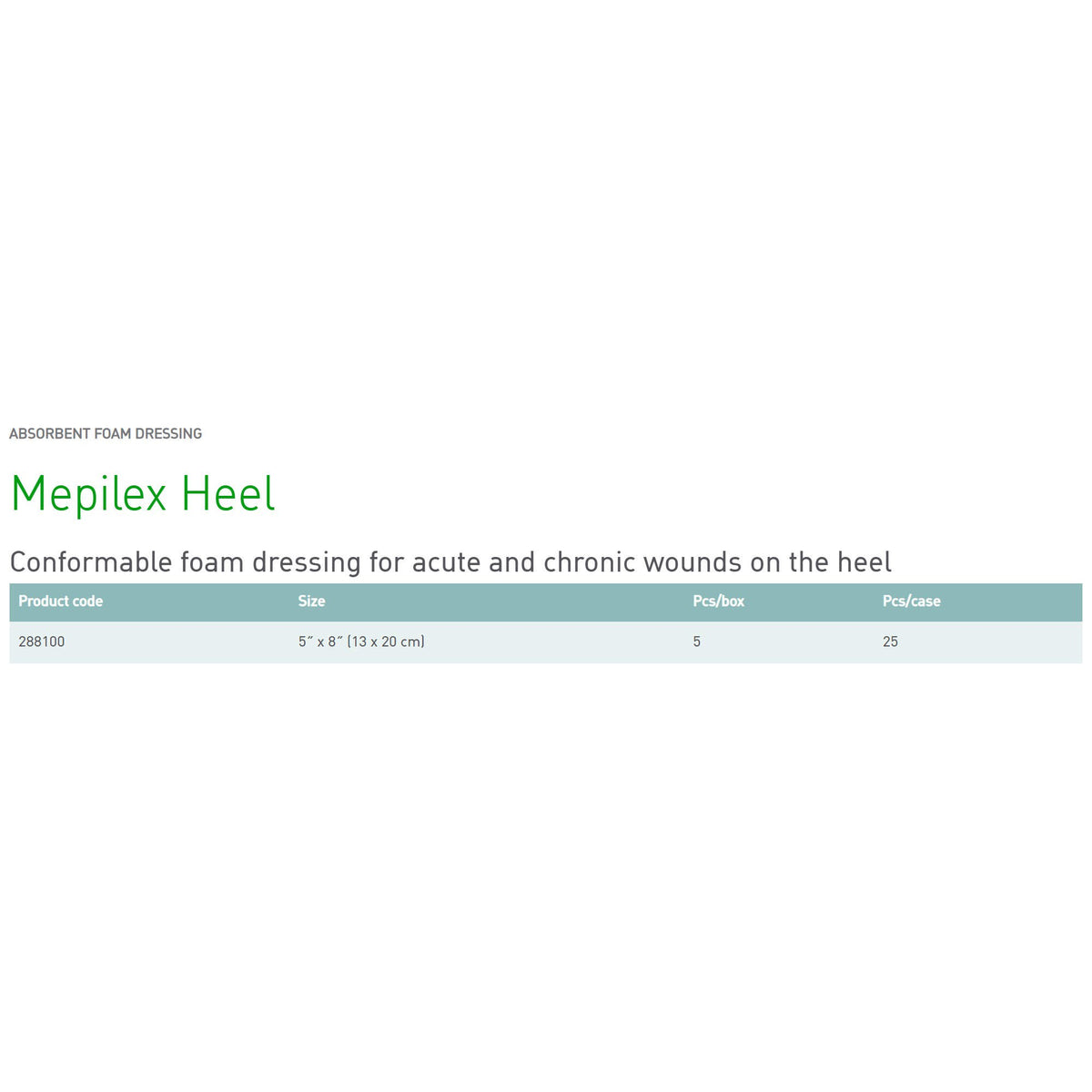 Mepilex® Heel Silicone Dressings Adhesive without Border Silicone Dressings Foam Dressing