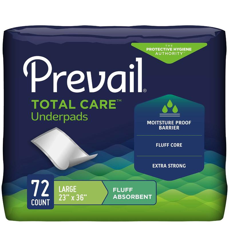 Prevail Total Care Underpads 23 x 36 Inch Case of 72