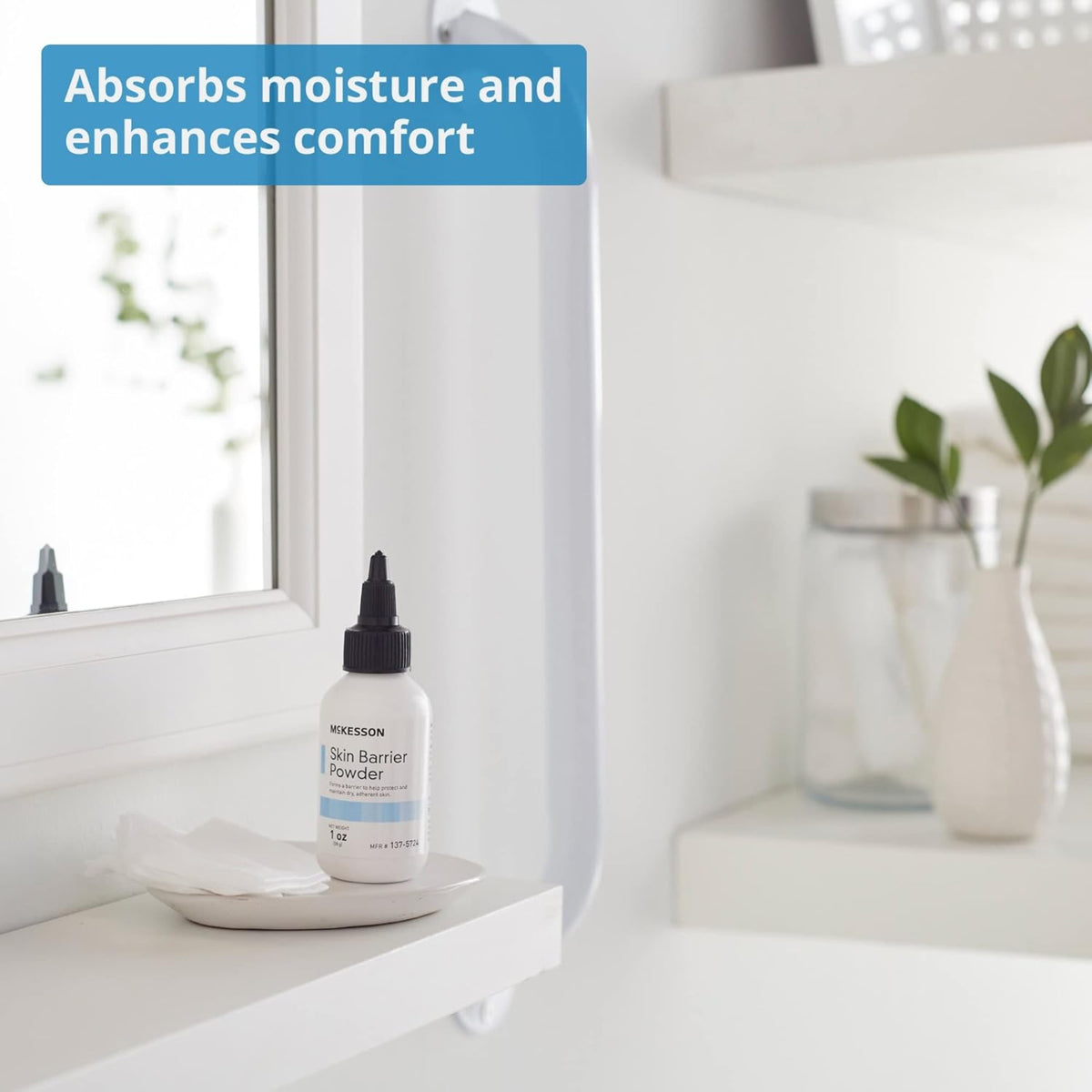 McKesson Ostomy Skin Barrier Powder - 1 oz. Puff Bottle