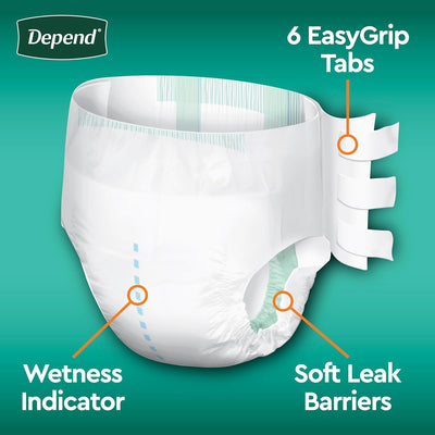 Depend® Unisex Briefs with Adhesive Tabs