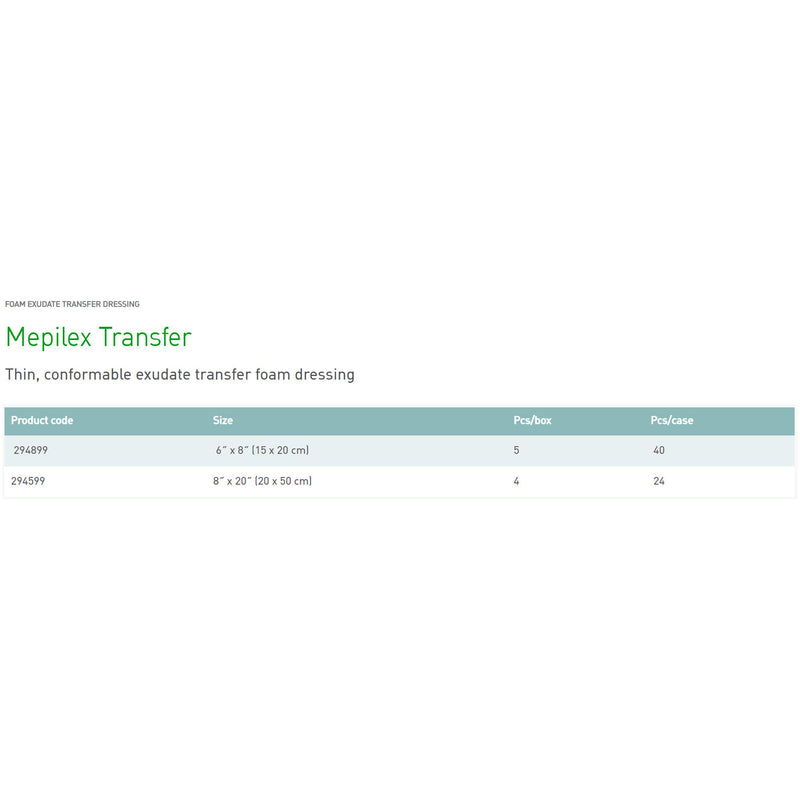 Thin Foam Dressing Mepilex® Transfer