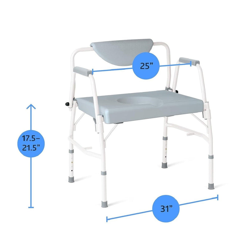 Medline Bariatric Drop-Arm Commode