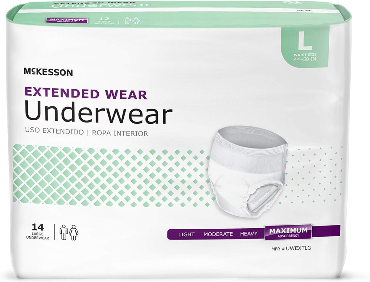 McKesson Extended Wear Underwear Large Bag of 14