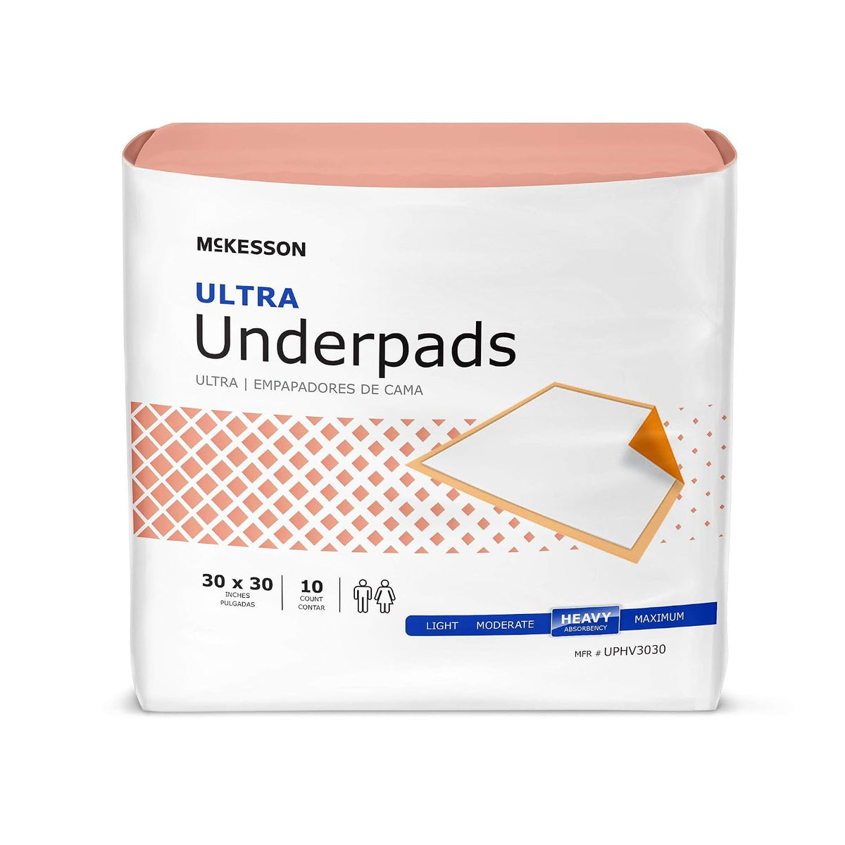 McKesson Ultra Underpads 30 x 30 Inch Bag of 10
