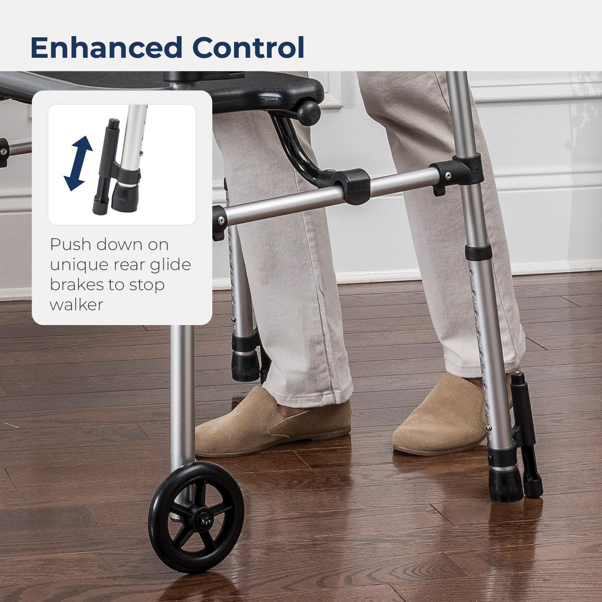 Clever-Lite LS Aluminum Dual Release Folding Walker