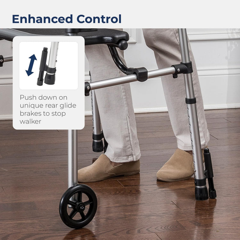 Clever-Lite LS Aluminum Dual Release Folding Walker