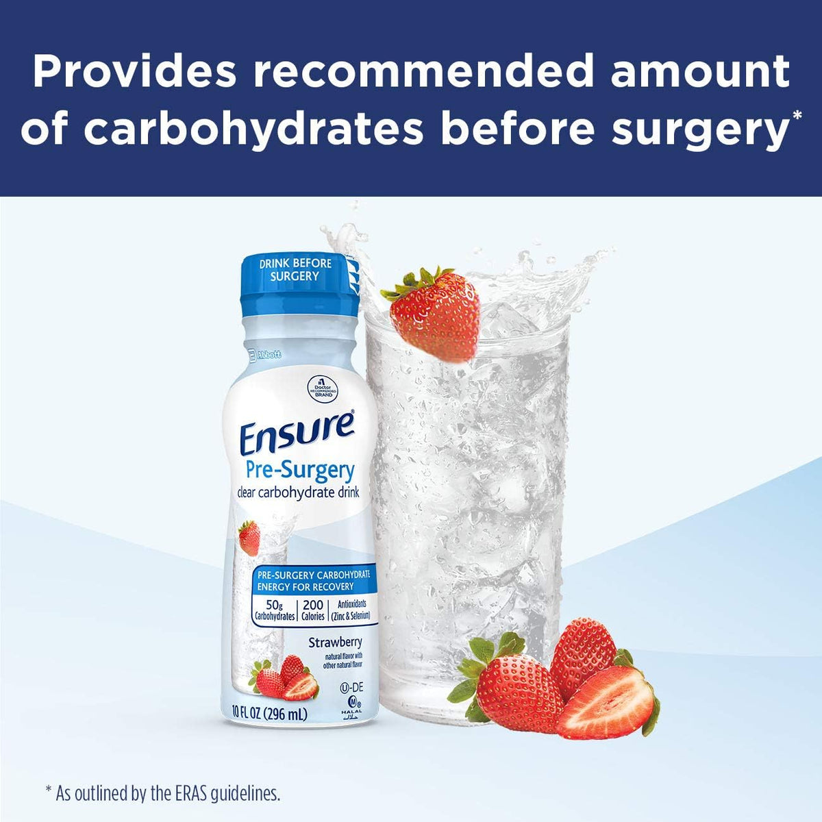 Ensure® Pre-Surgery Clear Carbohydrate Drink Strawberry Flavor