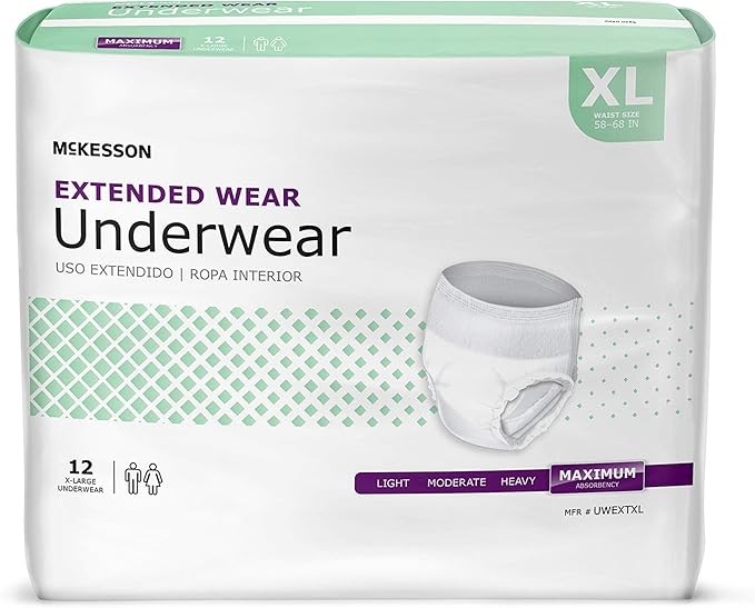 McKesson Extended Wear Underwear XL Bag of 12