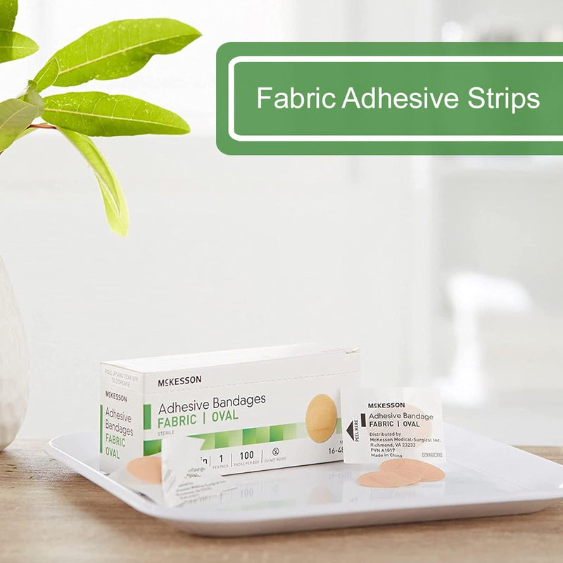 McKesson Oval Tan Adhesive Strip
