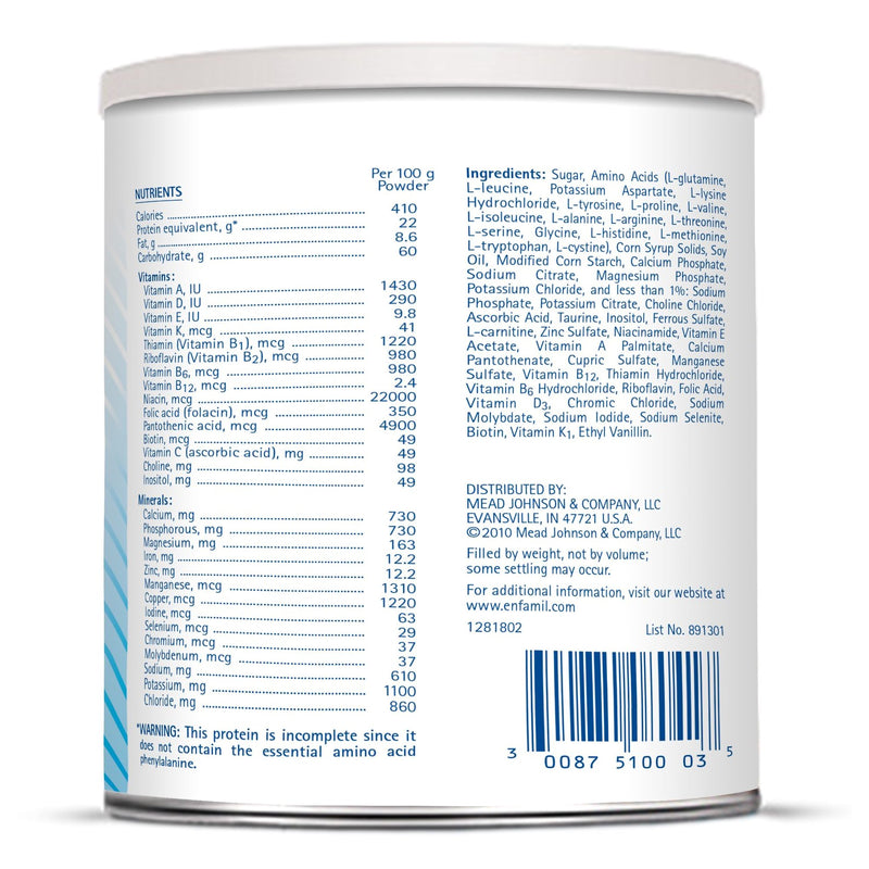Phenyl-Free® 2 Vanilla Medical Food for the Dietary Management of PKU