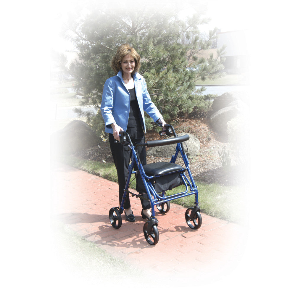 Drive Medical Duet Rollator Transport Chair with 8" Casters