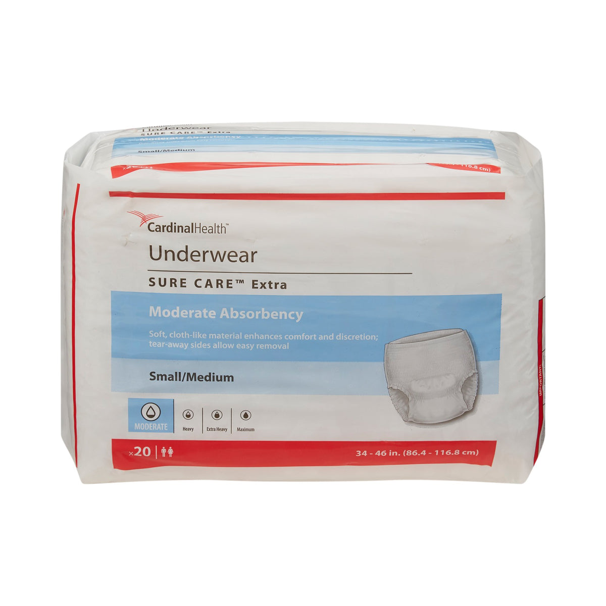 Sure Care Extra Protective Underwear Small/Medium Bag of 20