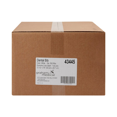 Graham Medical White Dental Bib