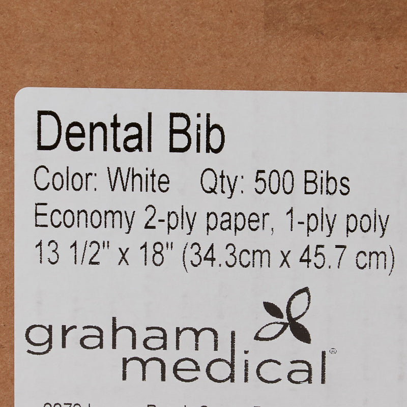 Graham Medical White Dental Bib