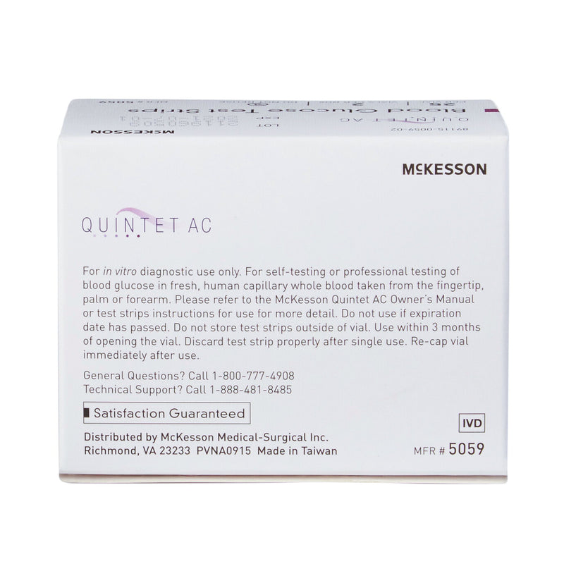 Quintet AC Blood Glucose Test Strips