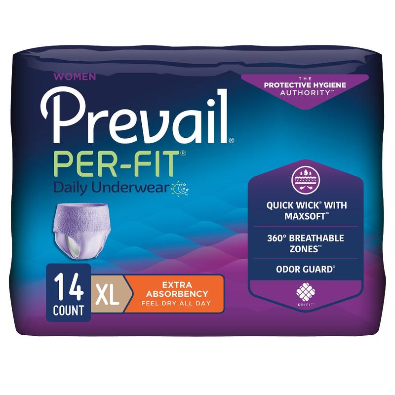 Prevail® Per-Fit® Daily Underwear For Women XL Bag of 14
