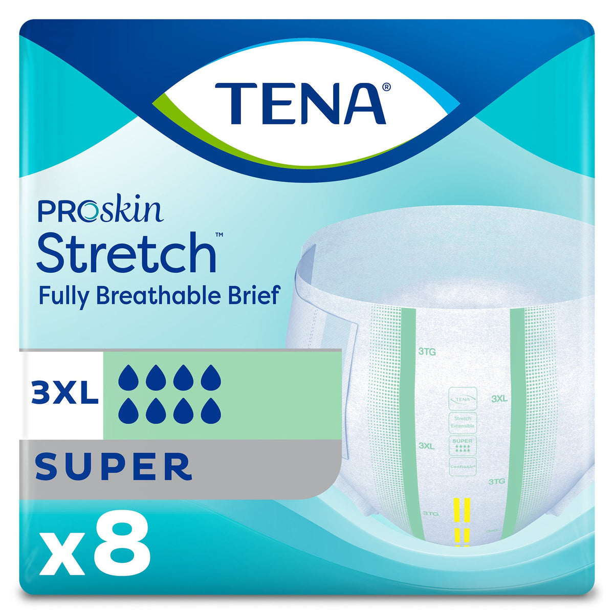 TENA® ProSkin Stretch Super Briefs 3XL Bag of 16