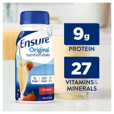 Ensure® Original Nutrition Shake Strawberry Flavor Liquid 8 oz. Bottle