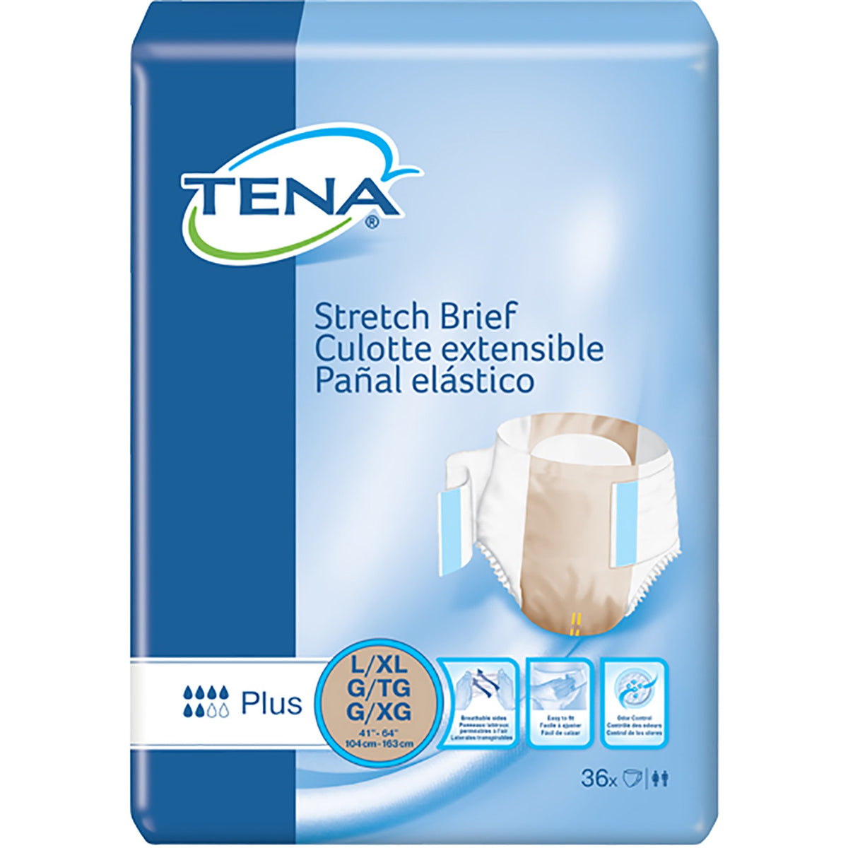 TENA® Stretch Plus Briefs Large/XL Pack of 36