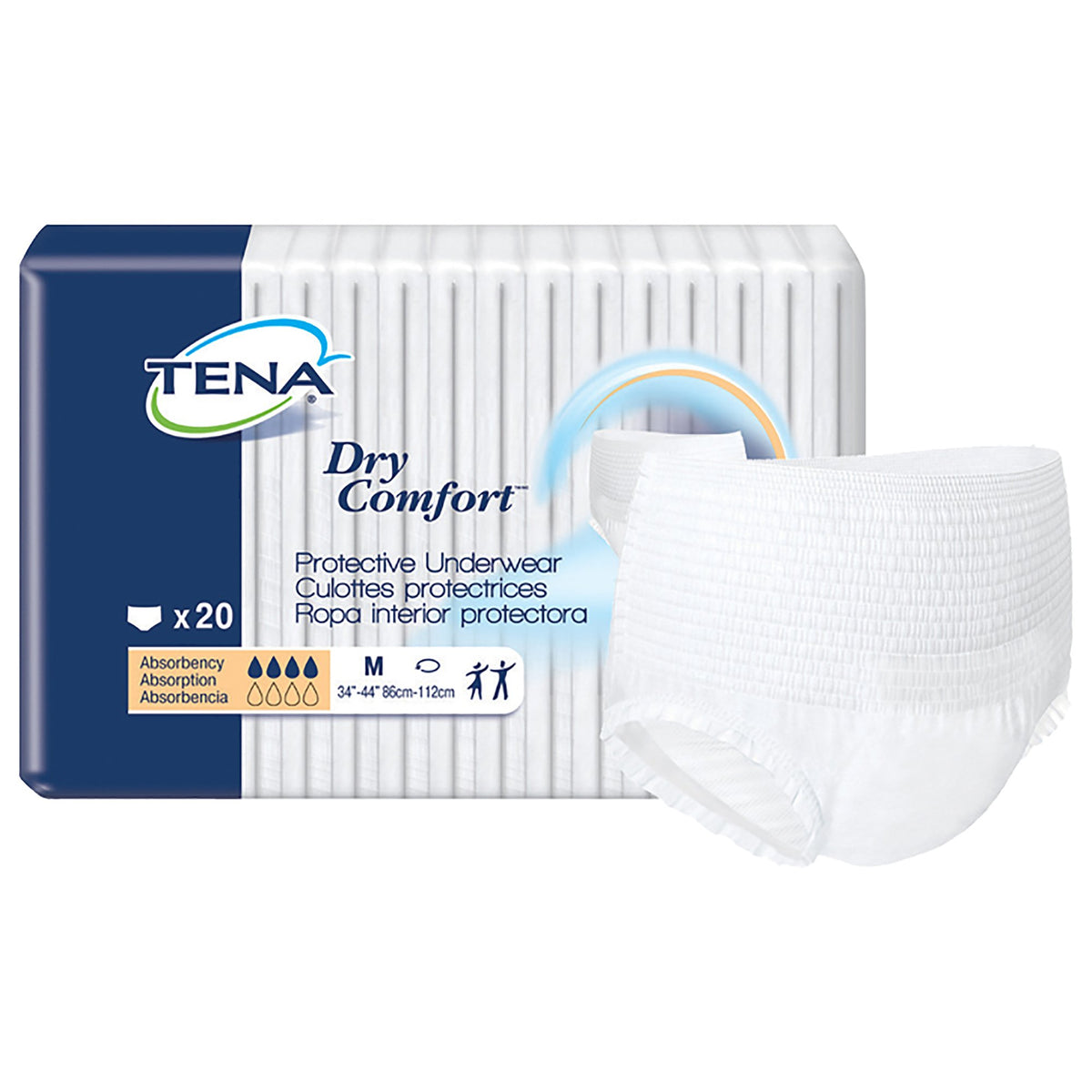 TENA® Dry Comfort Protective Underwear Medium Bag of 20