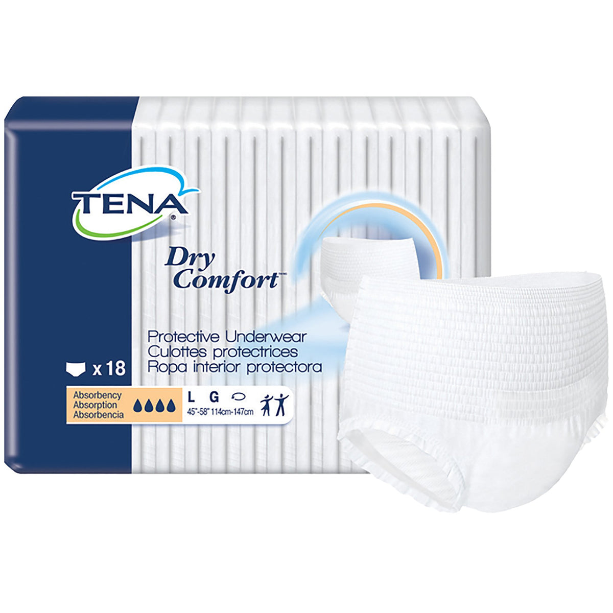 TENA® Dry Comfort Protective Underwear Large Bag of 18