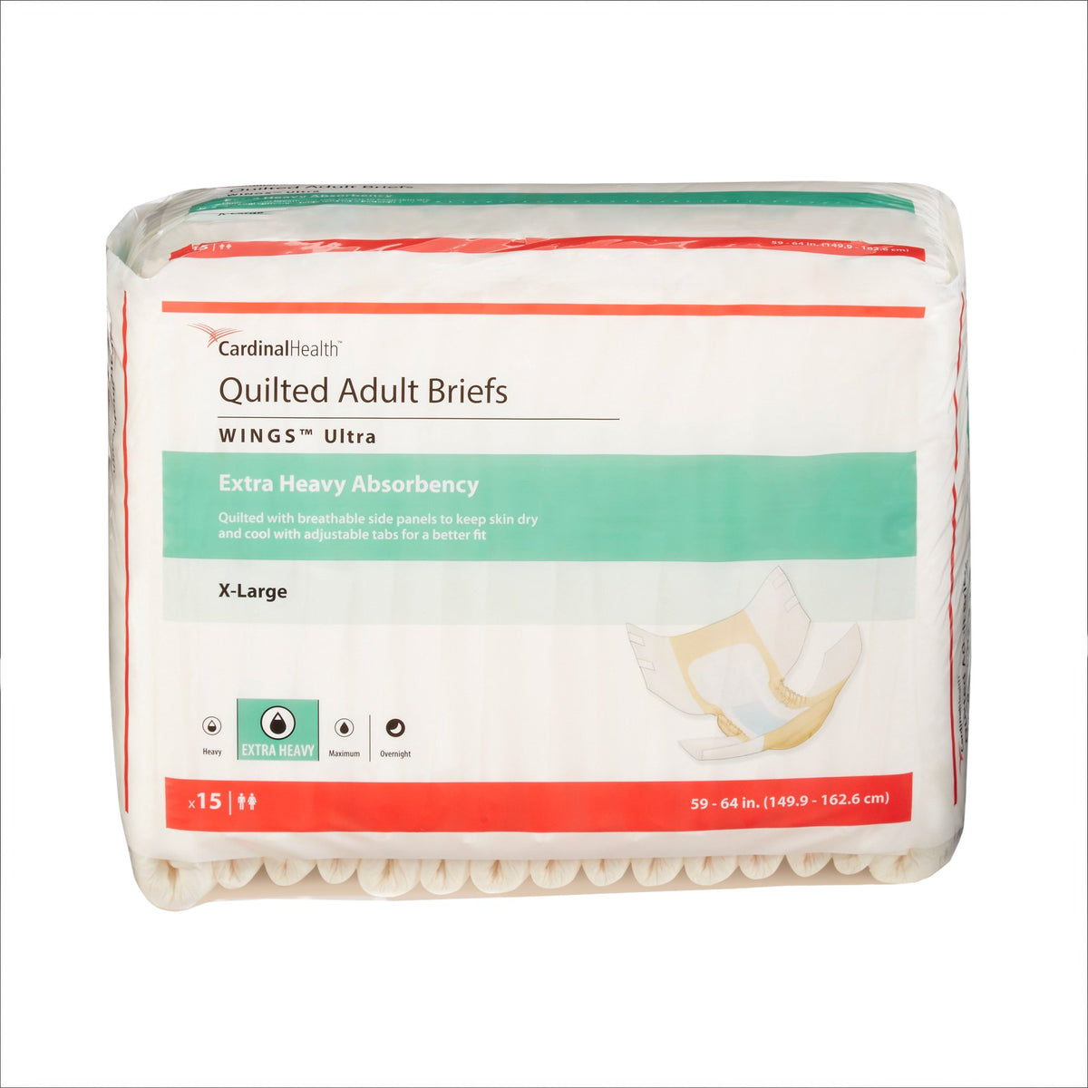Wings Ultra Quilted Briefs XL Bag of 15