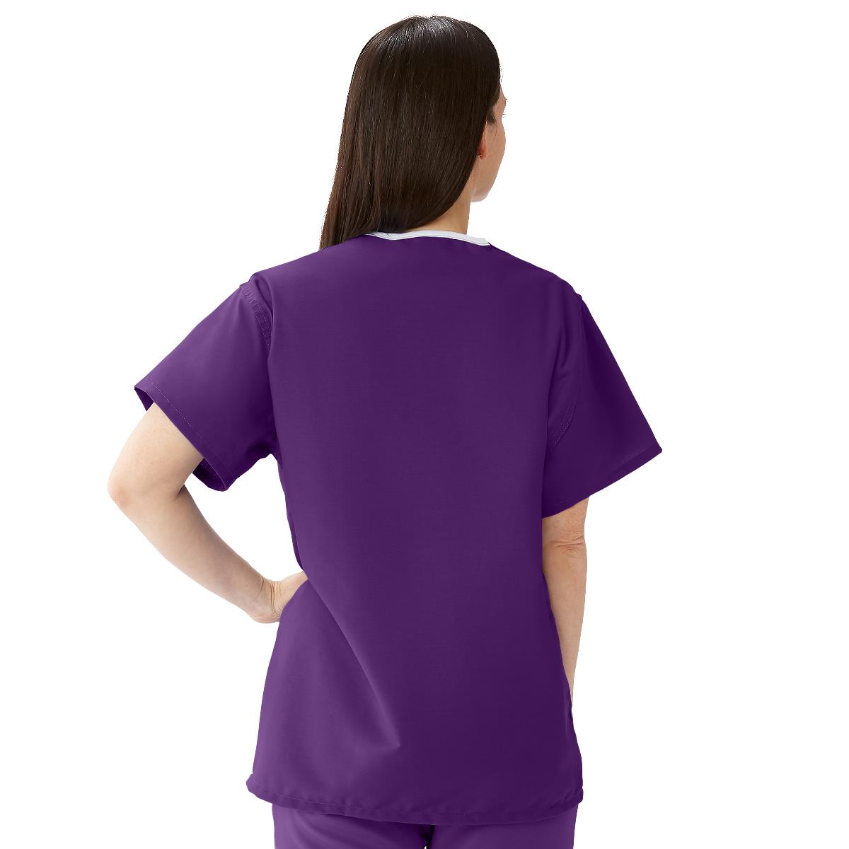 Medline ComfortEase Unisex Reversible Scrub Tops with 2 Pockets