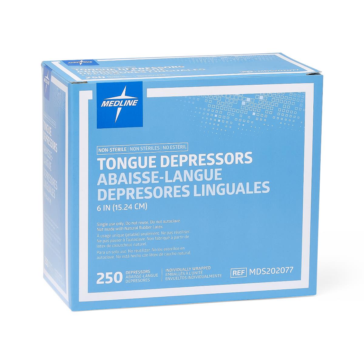 Medline Nonsterile Wrapped Tongue Depressors
