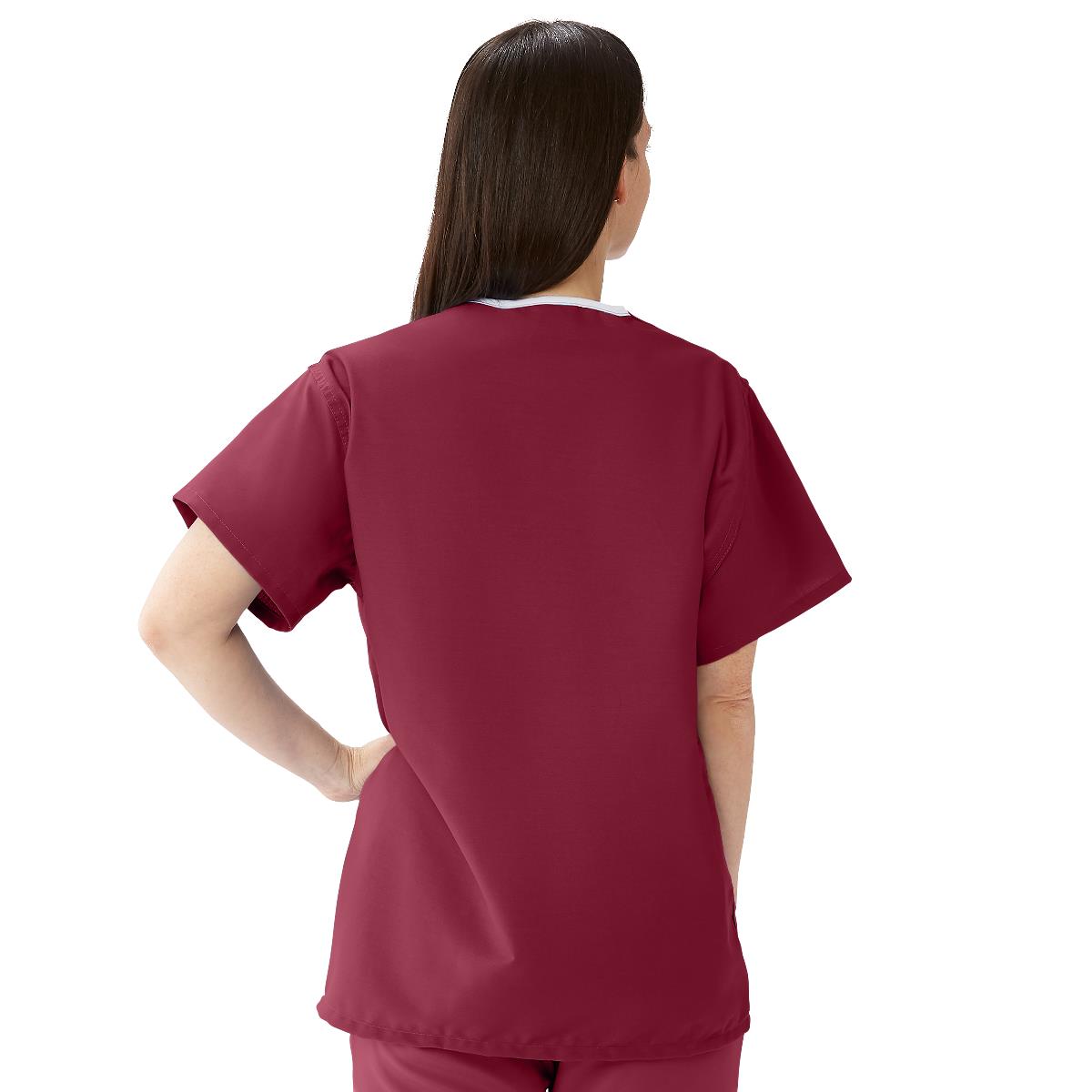 Medline ComfortEase Unisex Reversible Scrub Tops with 2 Pockets