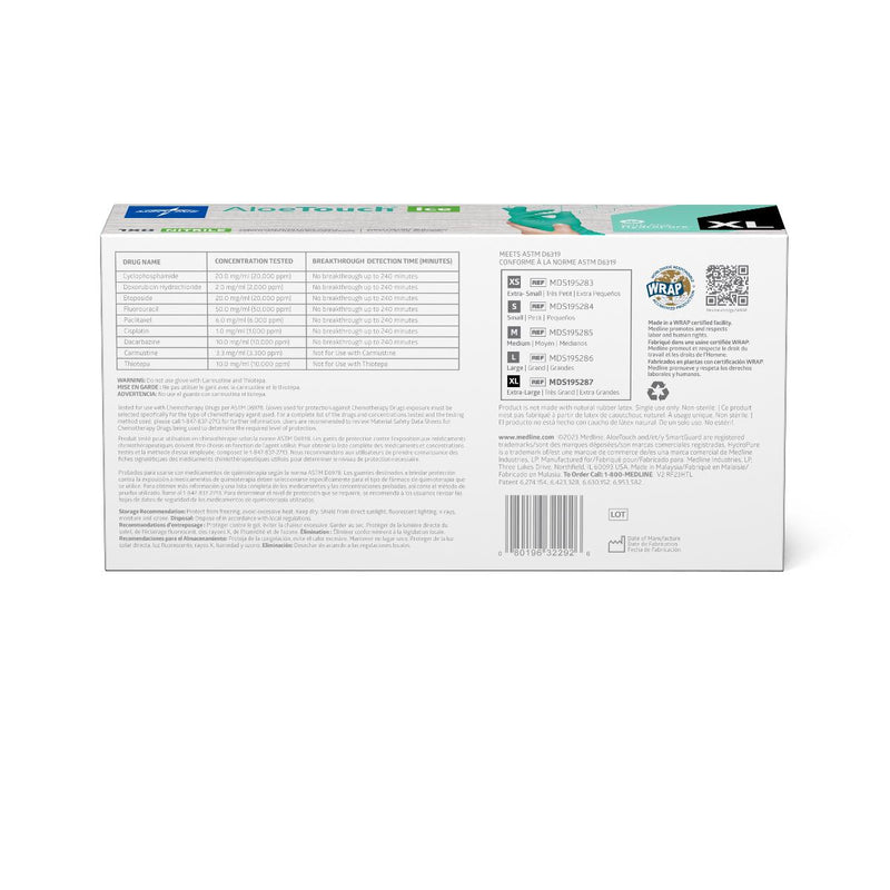 Medline AloeTouch ICE PF Nitrile Exam Gloves