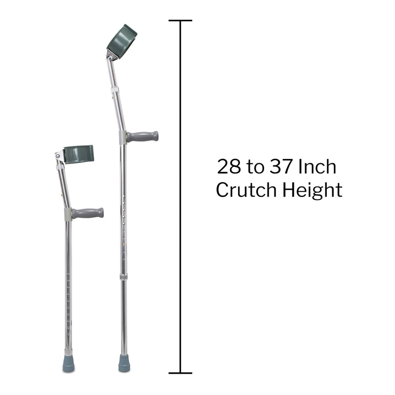 Forearm Crutches Mckesson Adult Steel Frame