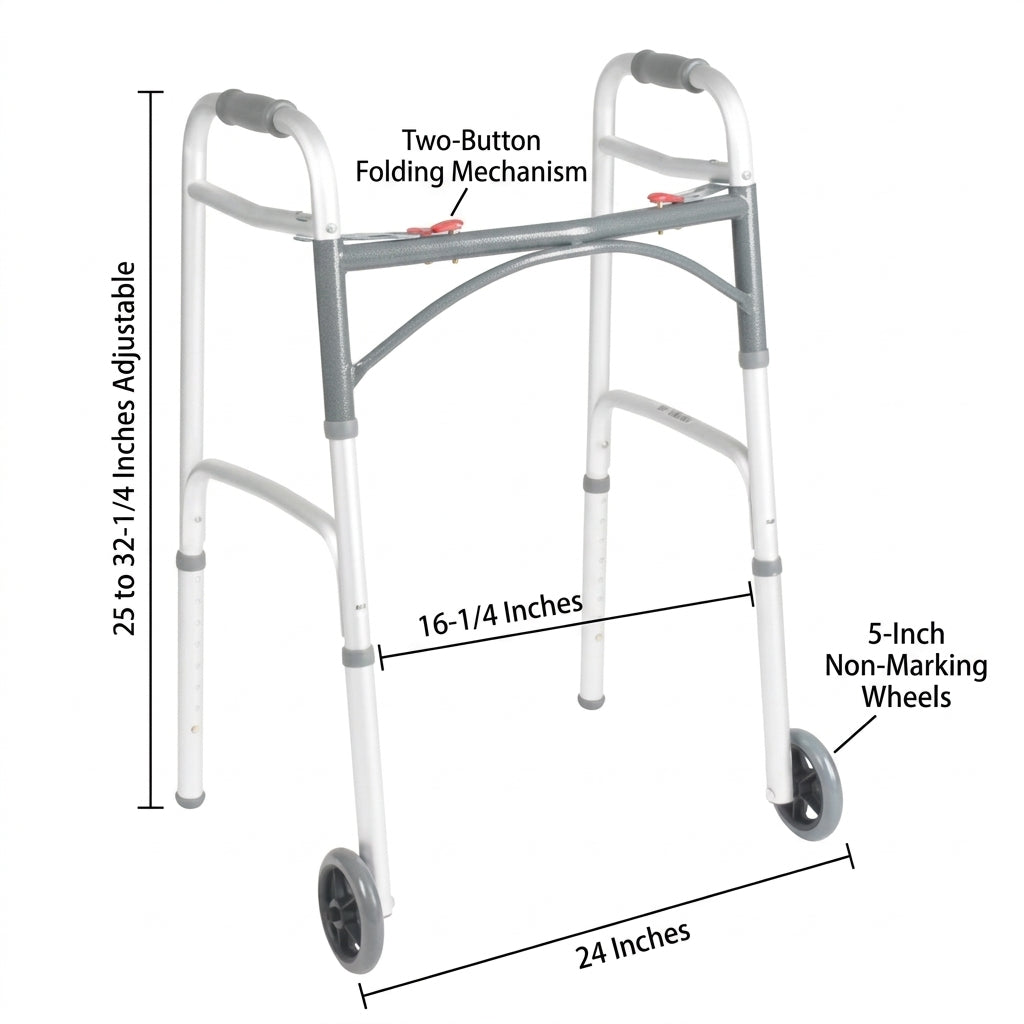 McKesson Junior Aluminum Folding Walker