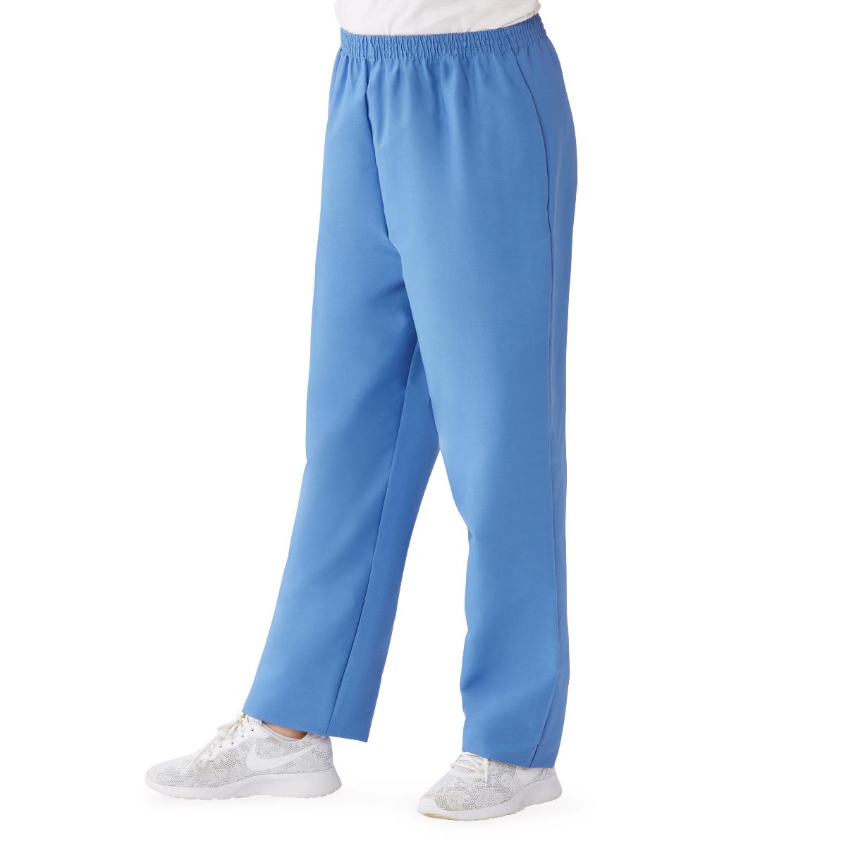 Medline ComfortEase Women's Elastic Waist Scrub Pants with 2 Pockets