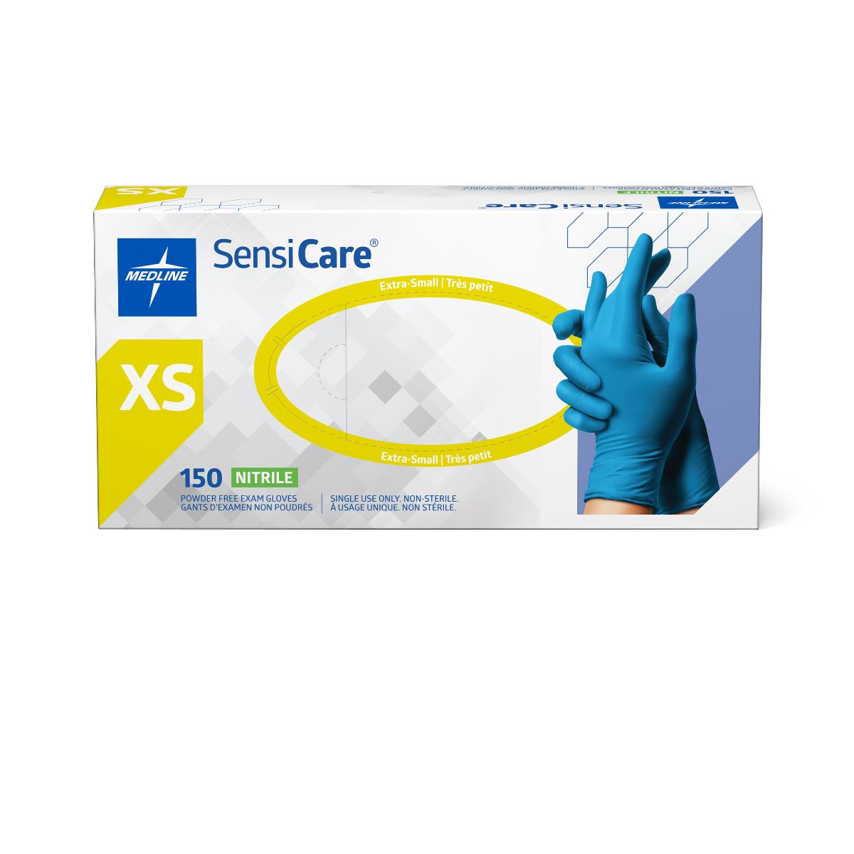 SensiCare Powder-Free Nitrile Exam Gloves XS Box of 150