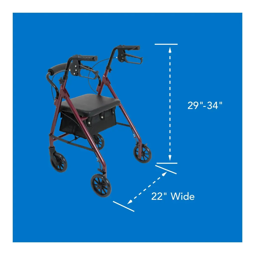 ProBasics Deluxe Aluminum Rollator, 8-Inch Wheels